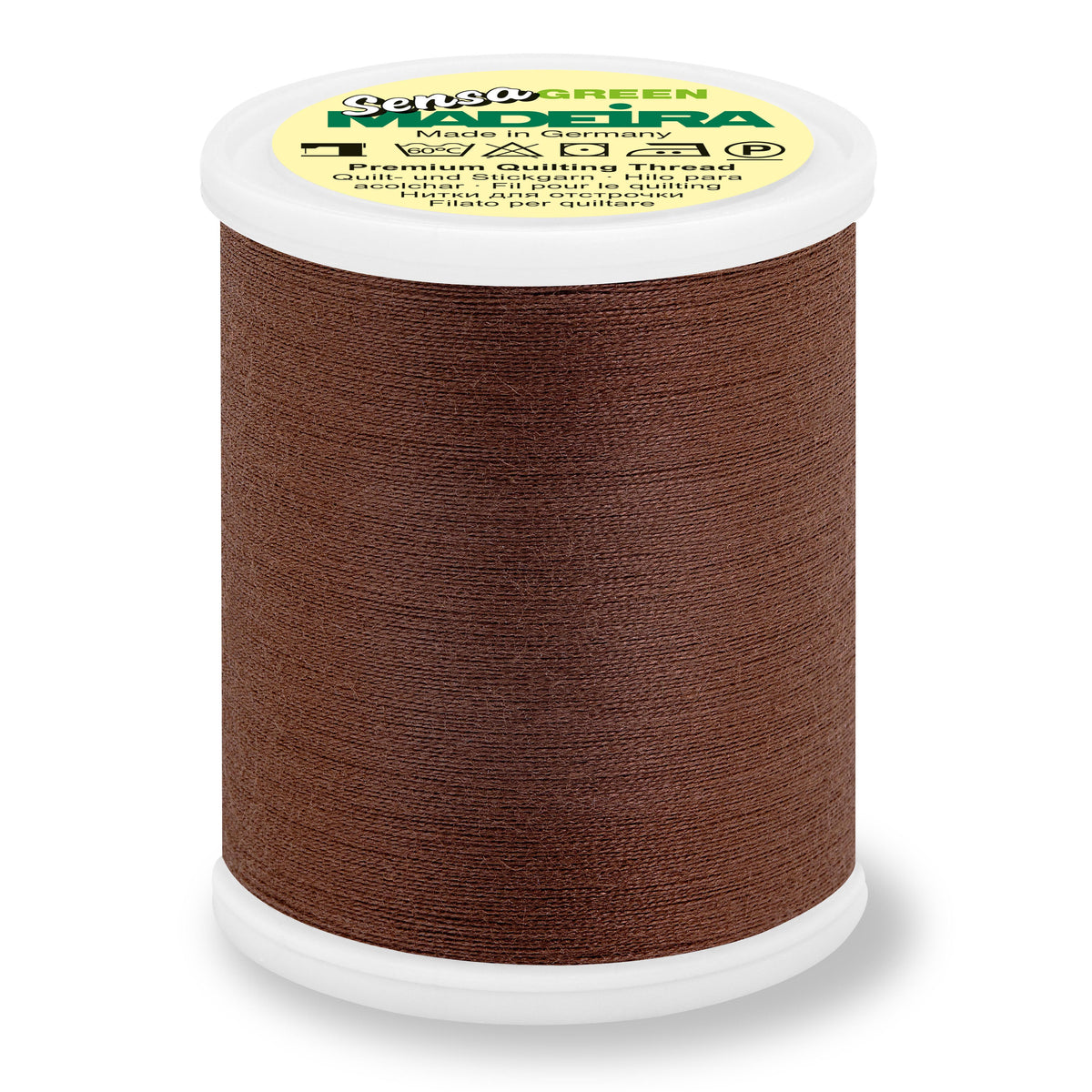 Spool of Madeira Sensa Green No. 40 embroidery thread in Chocolate