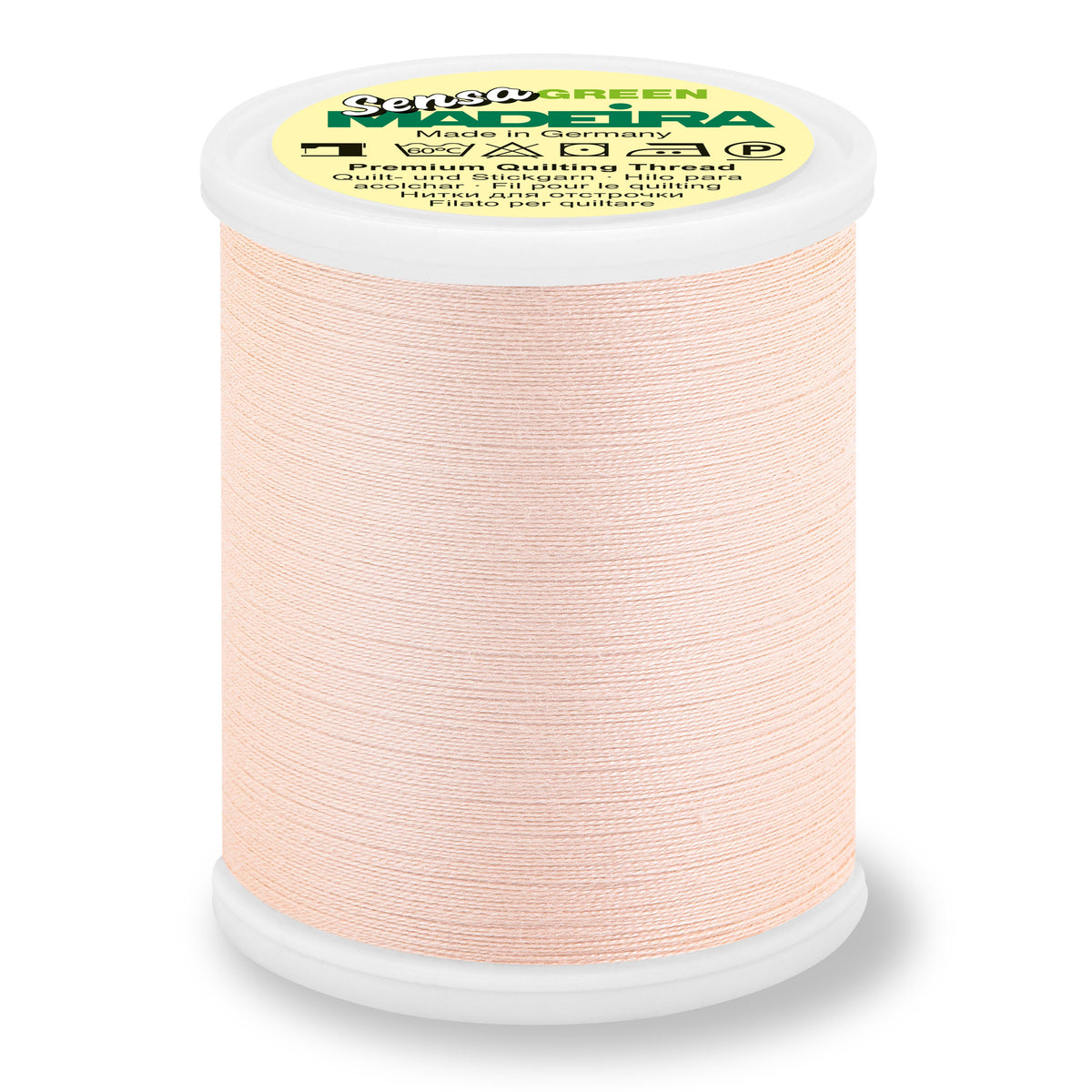 Spool of Madeira Sensa Green No. 40 embroidery thread in Peach