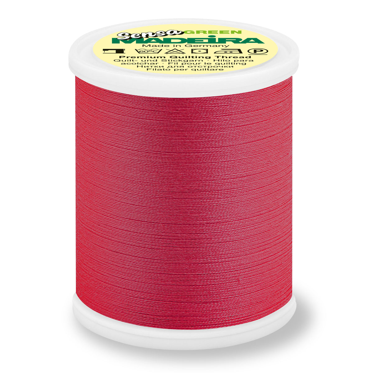 Spool of Madeira Sensa Green No. 40 embroidery thread in Raspberry
