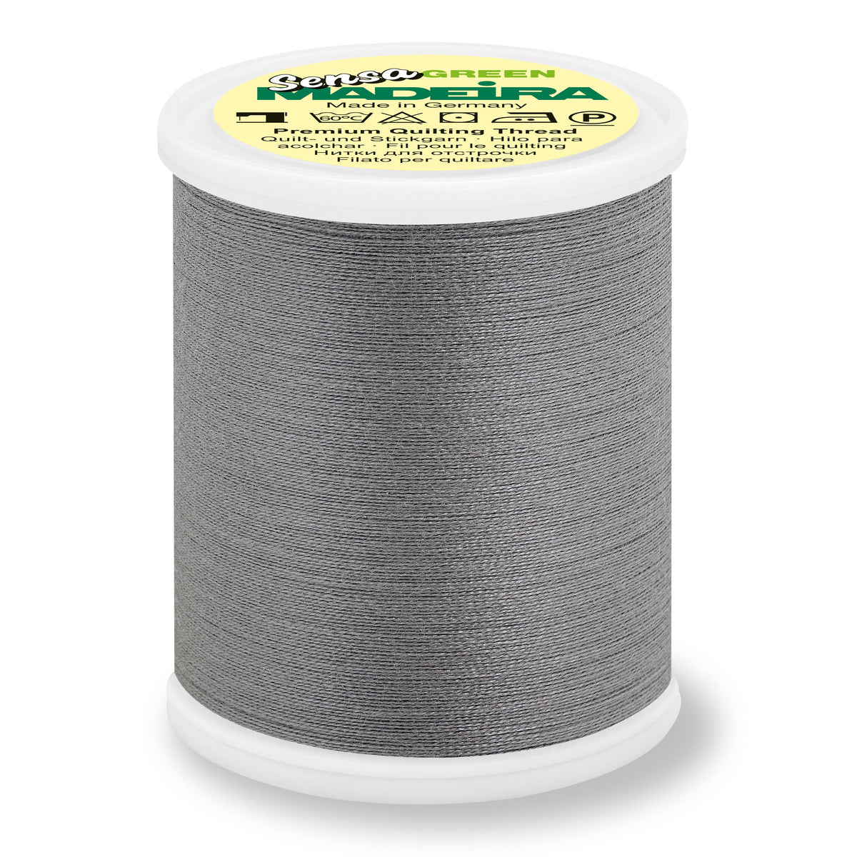 Spool of Madeira Sensa Green No. 40 embroidery thread in Black Pearl