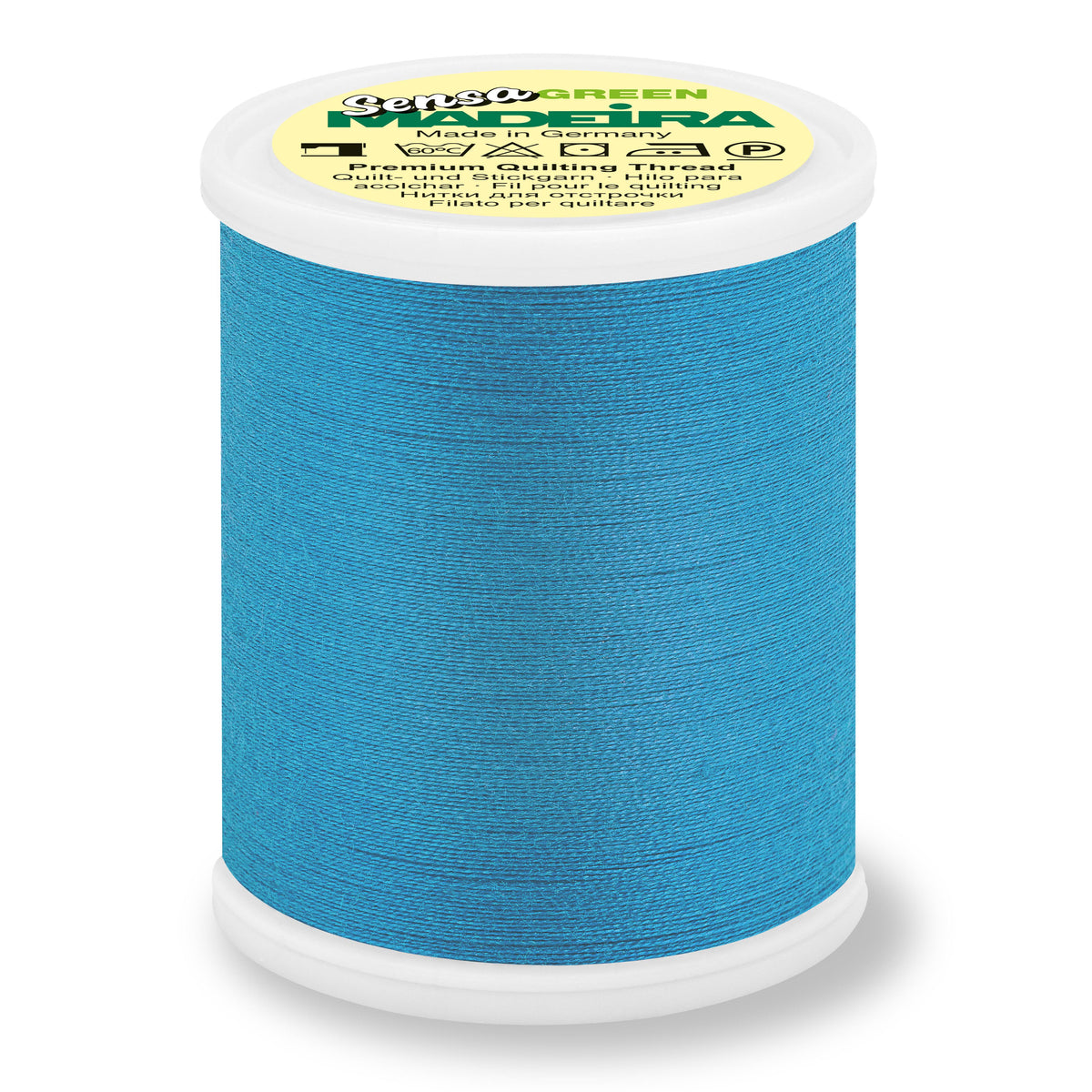 Spool of Madeira Sensa Green No. 40 embroidery thread in Crystal Blue
