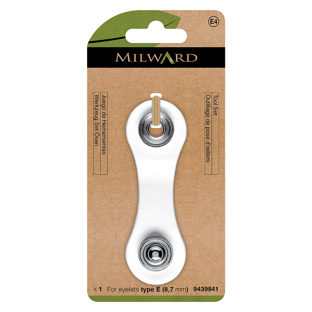 Milward 8.7mm eyelet clamp tool and hole punch