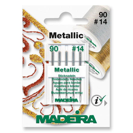 Card of Madeira metallic embroidery machine needles size 90/14
