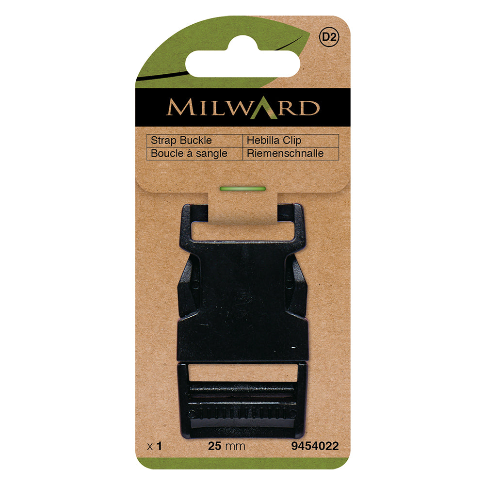 Black plastic quick release strap buckle