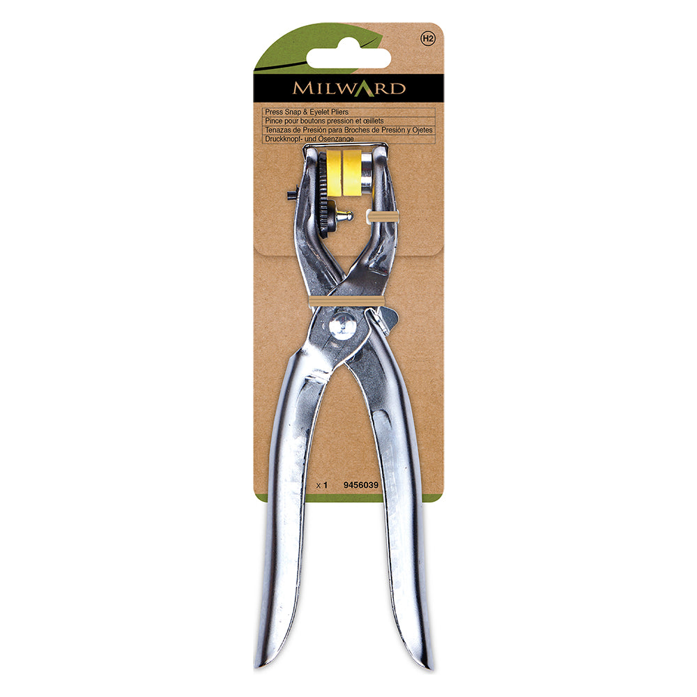Snap fastener and eyelet pliers