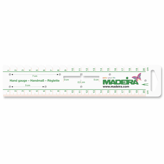 Madeira Hand Gauge Measuring Rule - 20cm
