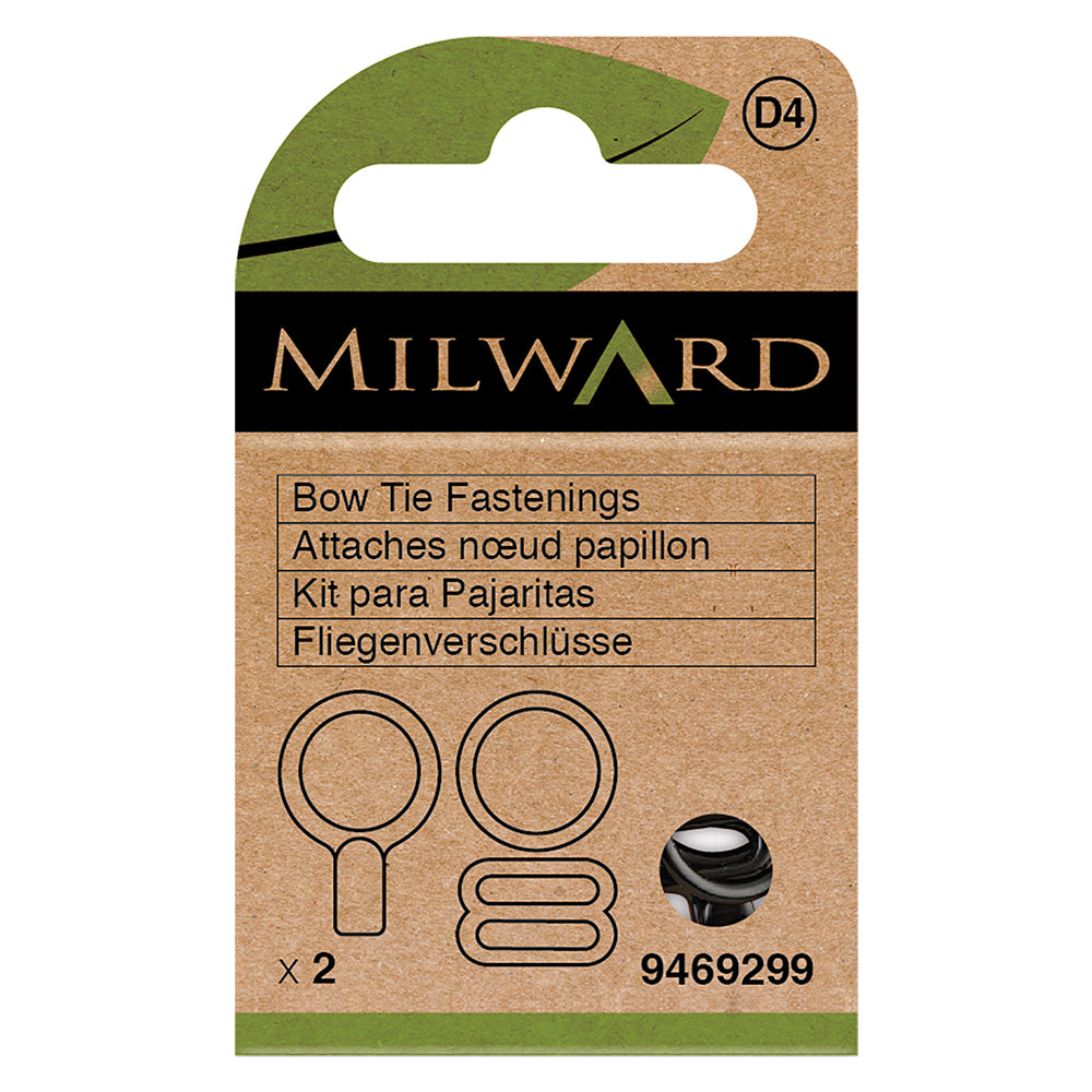 Black bow tie hooks, rings and buckles