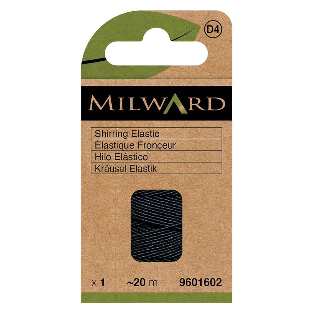 Card of black shirring elastic