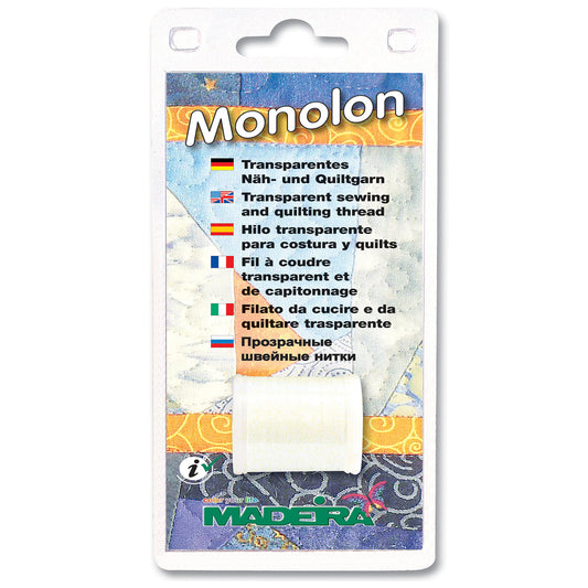 Spool of Madeira Monolon transparent thread in its pack