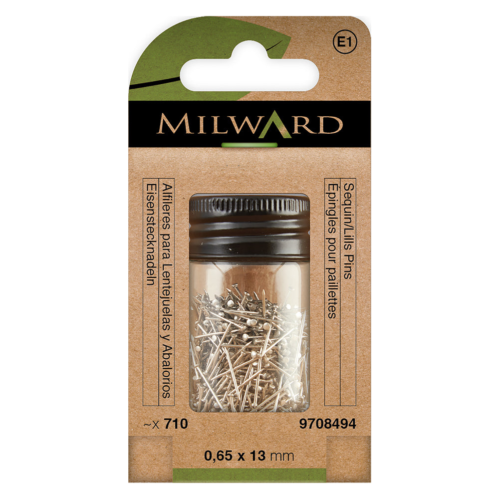 Pack of short sequin and bead pins