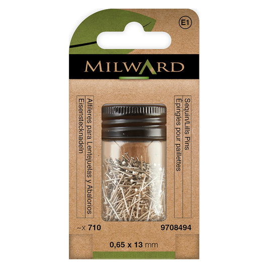 Pack of short sequin and bead pins