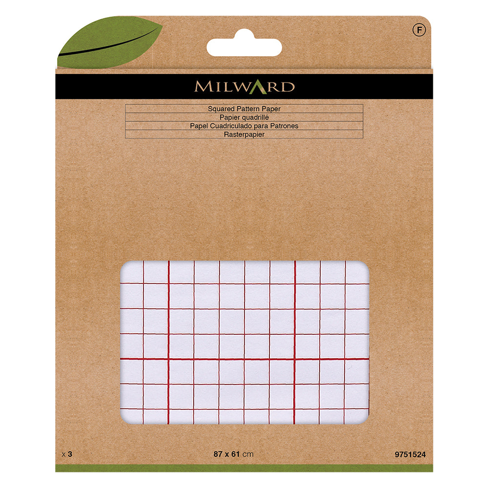 Pack of tracing paper with printed square grid