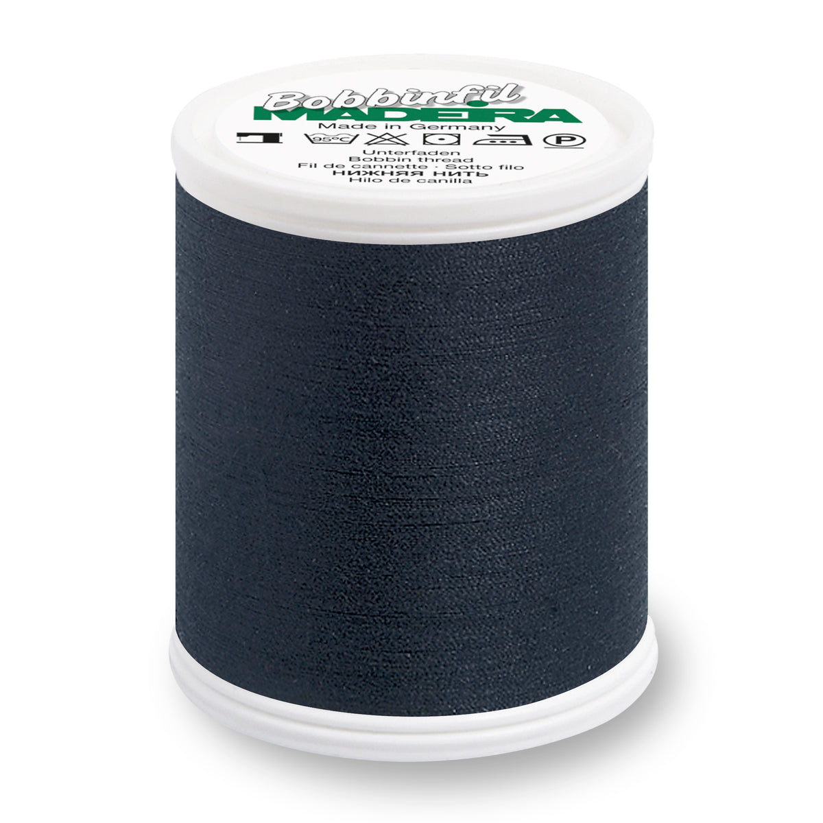 Spool of Madeira Bobbinfil black bobbin thread