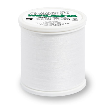 Spool of Madeira Bobbinfil No.70 white bobbin thread