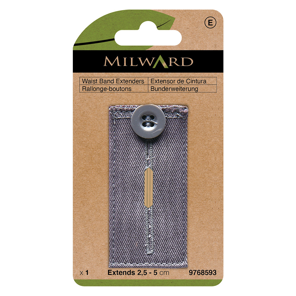 Waistband extender with a light grey button