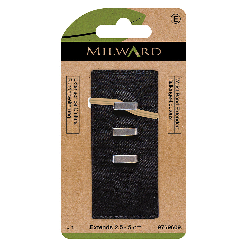 Black hook and bar waistband extender