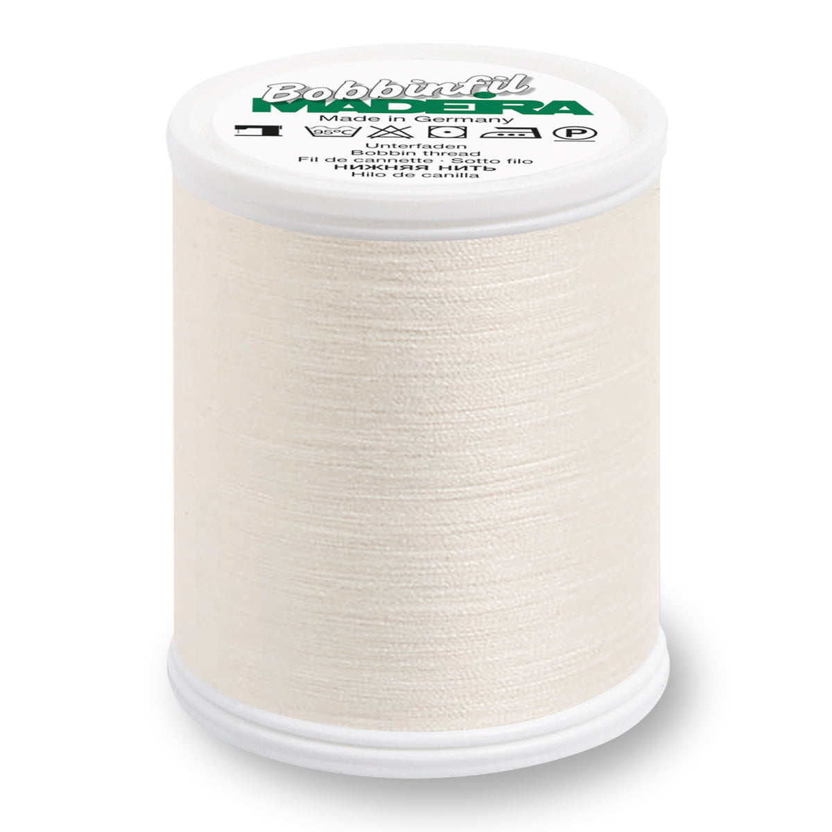 Spool of Madeira Bobbinfil natural bobbin thread