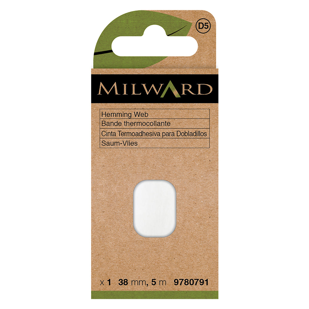 Roll of white fusible hemming web