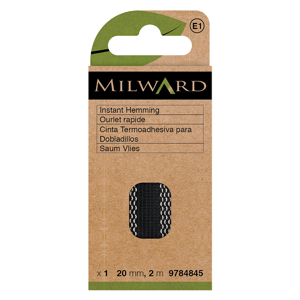 Black iron-on instant hemming tape