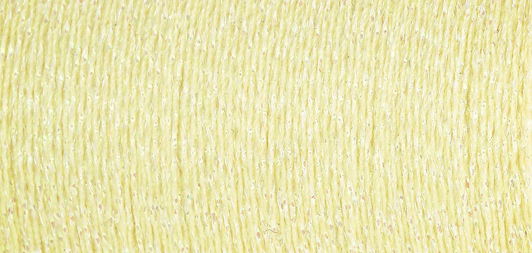 Spool of Madeira Glamour metallic embroidery thread in Prism Pale Yellow