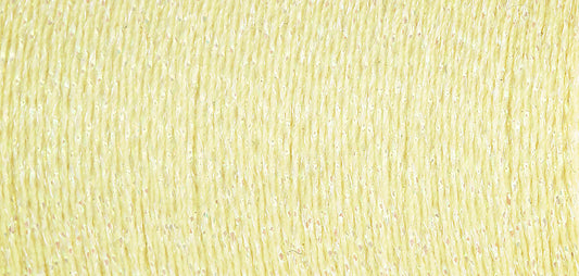 Spool of Madeira Glamour metallic embroidery thread in Prism Pale Yellow