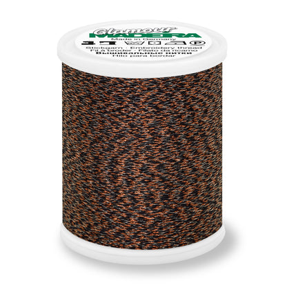 Spool of Madeira Glamour metallic embroidery thread in Ebony