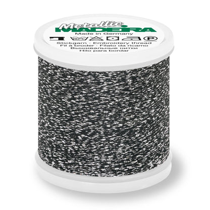 Spool of Madeira Metallic Sparkling No.40 embroidery thread in Antique Silver