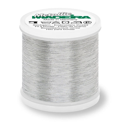 Madeira Metallic No.40 Smooth thread spool in silver