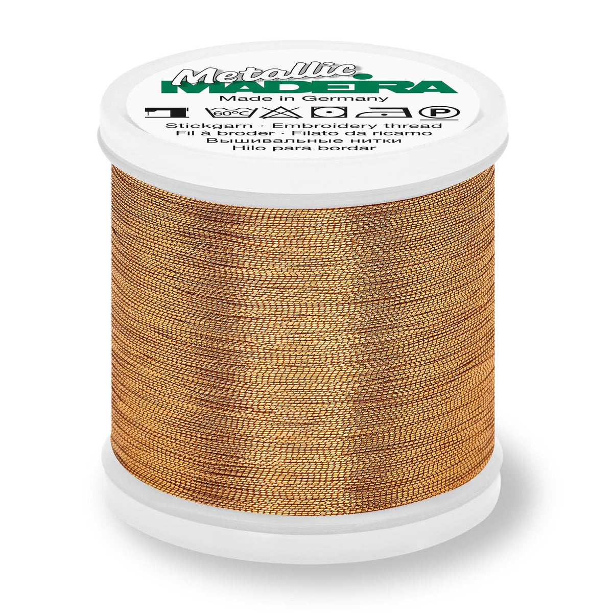 Madeira Metallic No.40 Smooth thread spool in rose gold