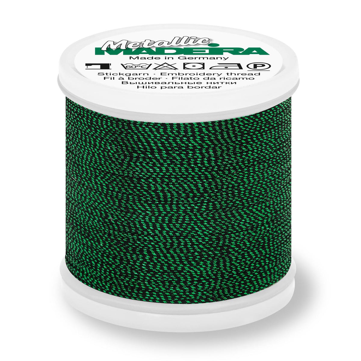 Madeira Metallic No.40 Soft thread spool in emerald