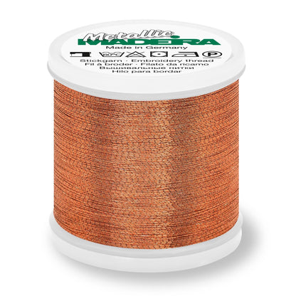 Spool of Madeira Metallic No.40 copper embroidery thread