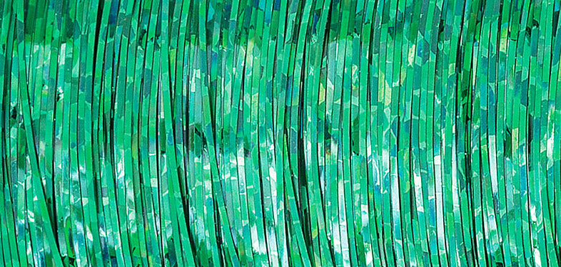 Spool of Madeira Spectra holographic thread in green