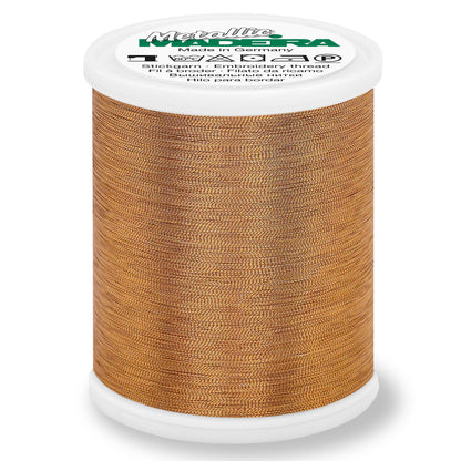 Spool of Madeira Smooth metallic thread in rose gold