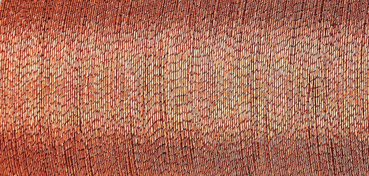 Spool of Madeira Brilliant metallic thread in copper