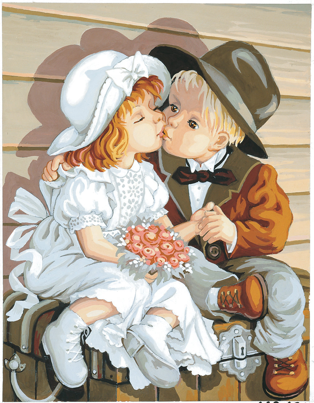 Royal Paris printed tapestry canvas showing the Kiss design
