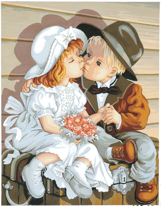 Royal Paris printed tapestry canvas showing the Kiss design