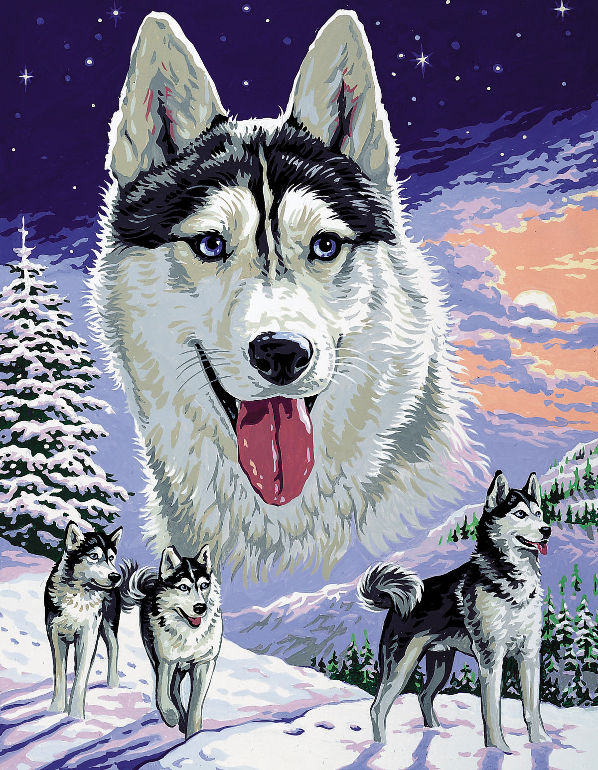 Royal Paris printed tapestry canvas showing the The Lord of Snow design