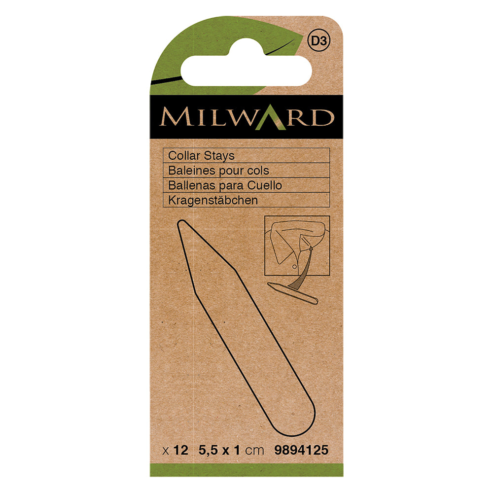 Pack of clear plastic collar stays