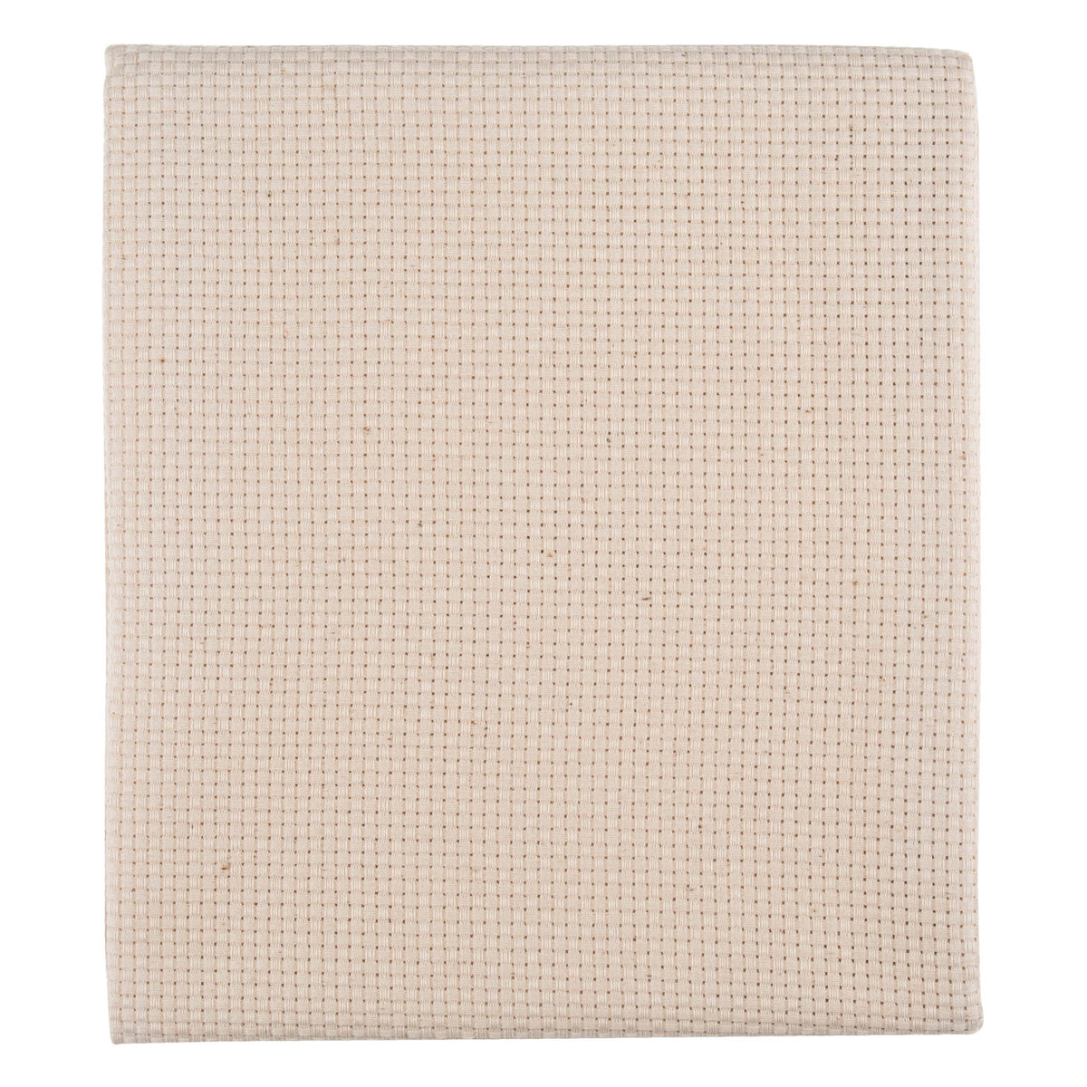 Cream woven cotton punch needle fabric