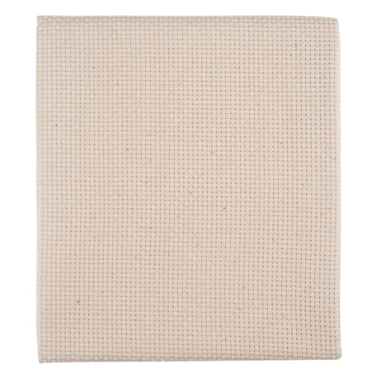 Cream woven cotton punch needle fabric