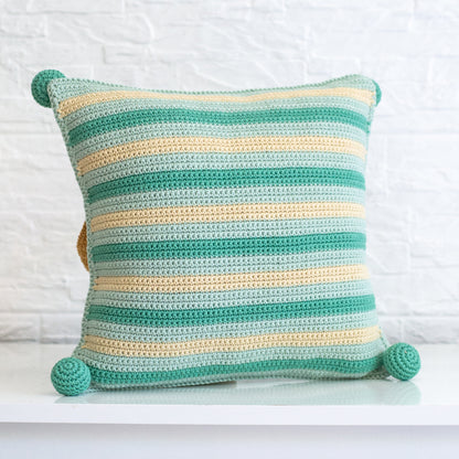 Crocheted puppy cushion cover made from the Anchor kit