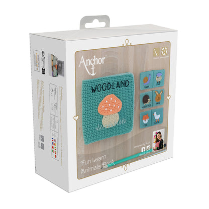 Crocheted animal quiet book from the Anchor kit
