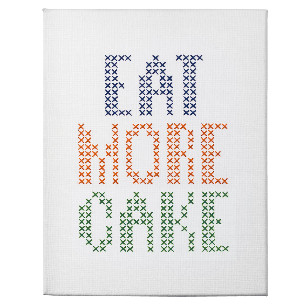 Cross stitch with the words Eat More