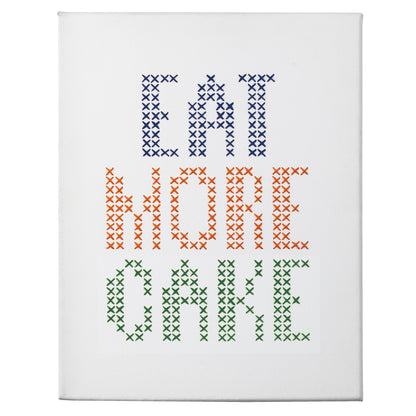 Cross stitch with the words Eat More