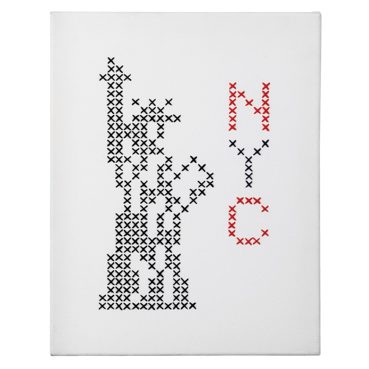 Cross stitch picture of New York City