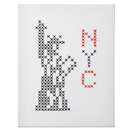 Cross stitch picture of New York City