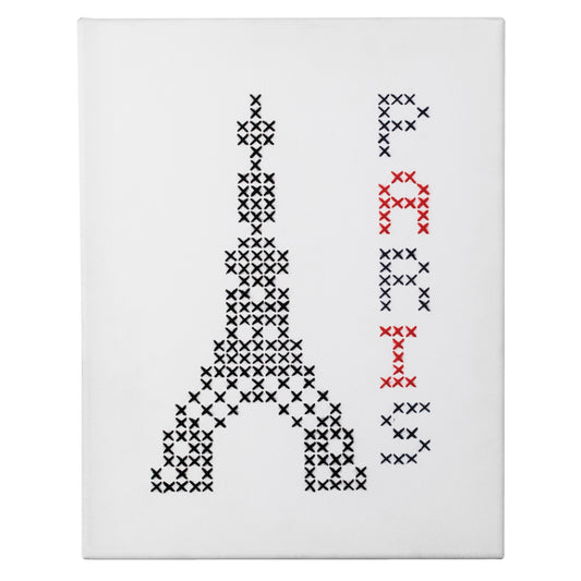 Cross stitch picture of Paris
