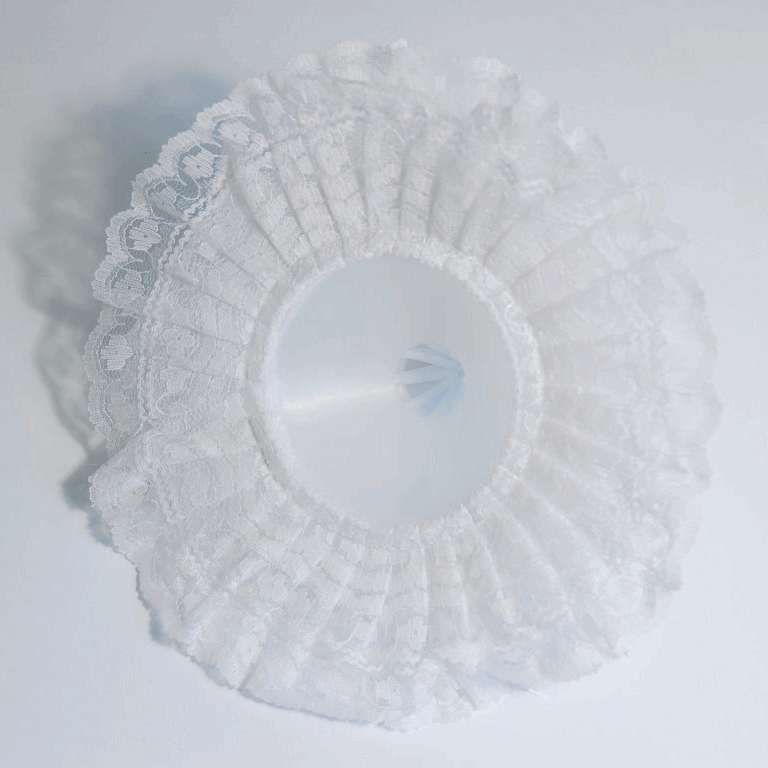 White Lace Wedding Bouquet Holder - 17.5cm (Pack of 12)