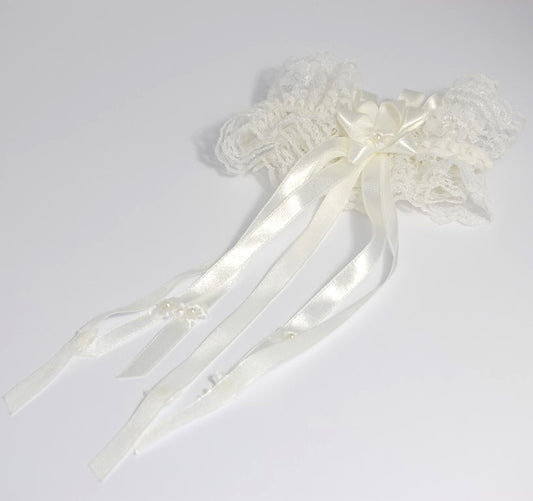 Ivory bridal garter