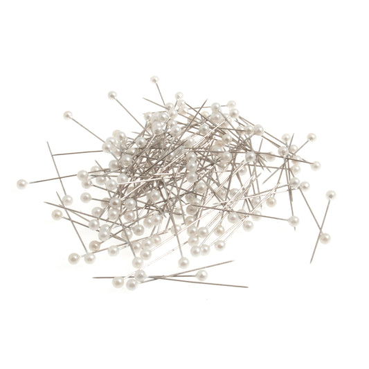 Metal pins with pearl heads